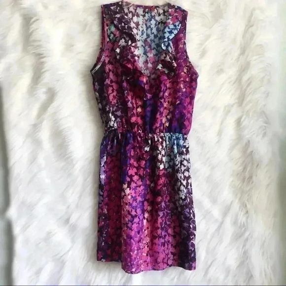 5/48 Multi Colored Ruffle Sleeveless Dress - Picture 1 of 5